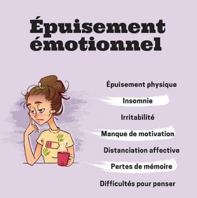 Définition de l'épuisement émotionnel.